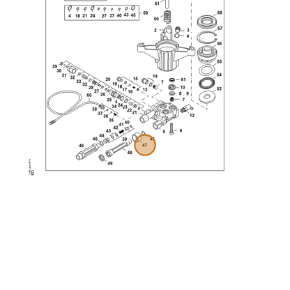STIHL part 4789-513-0200 — IPL diagram snippet (6x zoom, amber highlight)