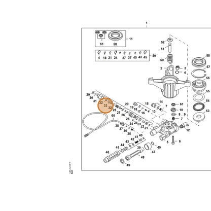 STIHL part 4789-518-0200 — IPL diagram snippet (6x zoom, amber highlight)