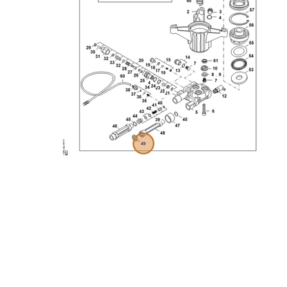 STIHL part 4789-518-0800 — IPL diagram snippet (6x zoom, amber highlight)