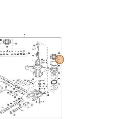 STIHL part 4789-602-0501 — IPL diagram snippet (6x zoom, amber highlight)