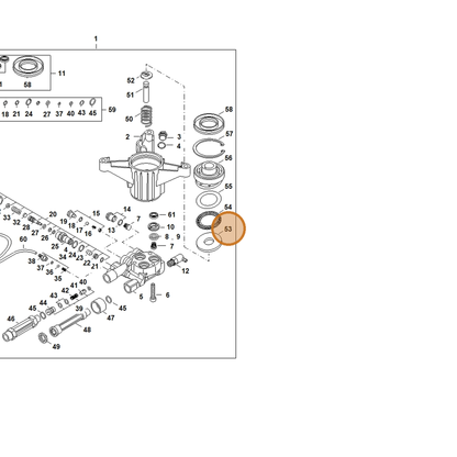 STIHL part 4789-708-3000 — IPL diagram snippet (6x zoom, amber highlight)
