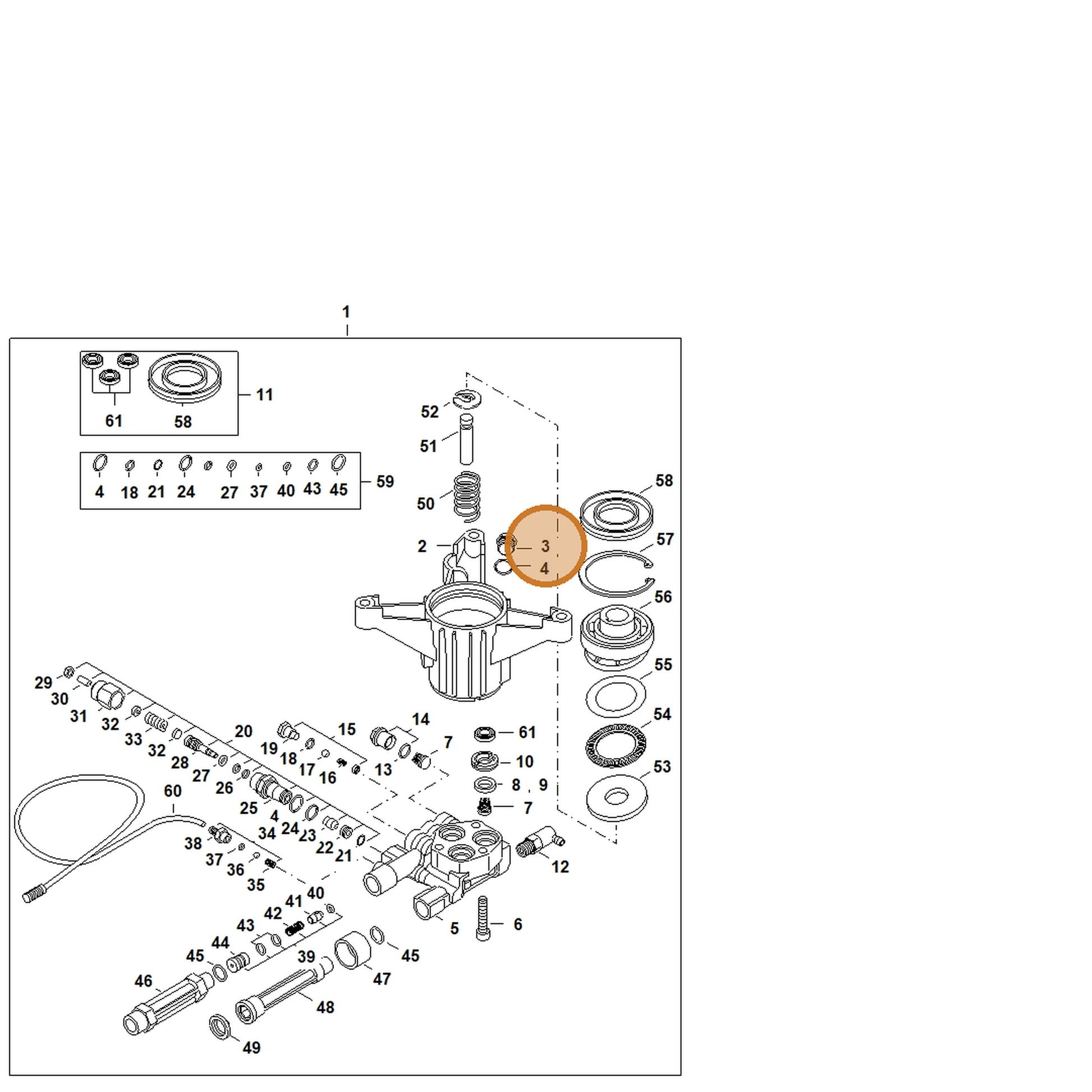 STIHL part 4789-708-5800 — IPL diagram snippet (6x zoom, amber highlight)