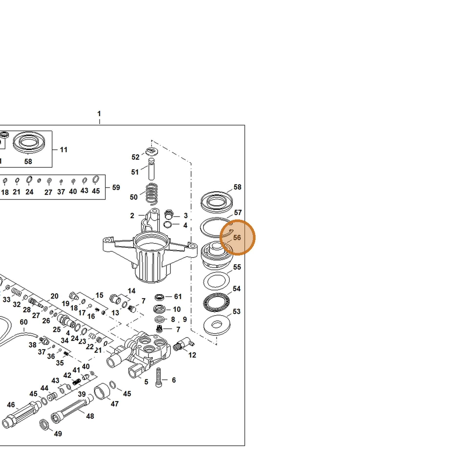 STIHL part 4789-760-8700 — IPL diagram snippet (6x zoom, amber highlight)