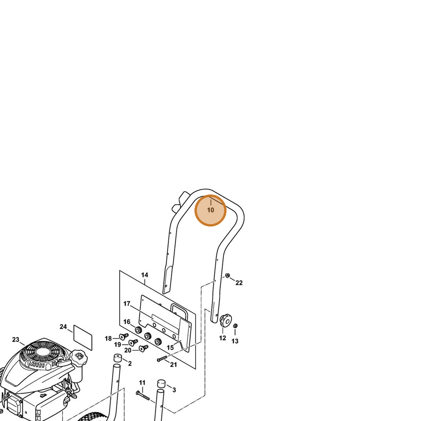 STIHL part 4789-791-4900 — IPL diagram snippet (6x zoom, amber highlight)