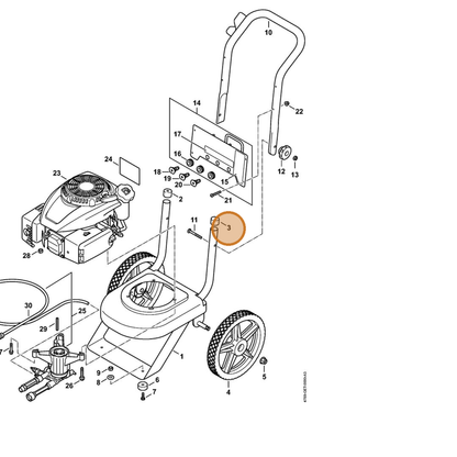 STIHL part 4789-791-7301 — IPL diagram snippet (6x zoom, amber highlight)