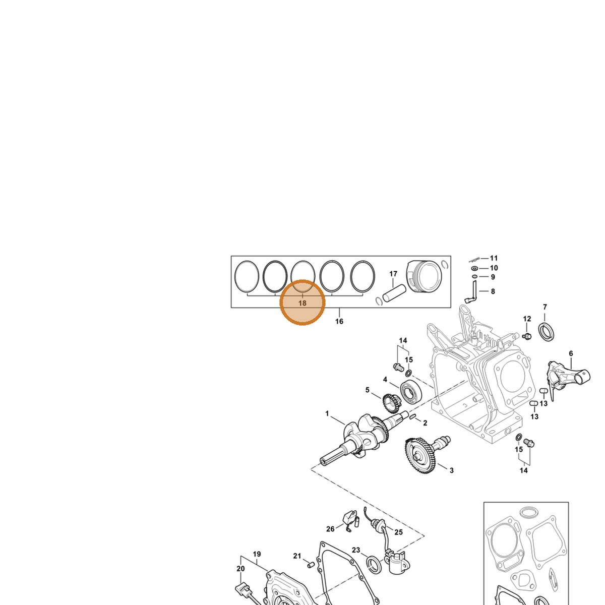 STIHL part 4790-007-1002 — IPL diagram snippet (6x zoom, amber highlight)