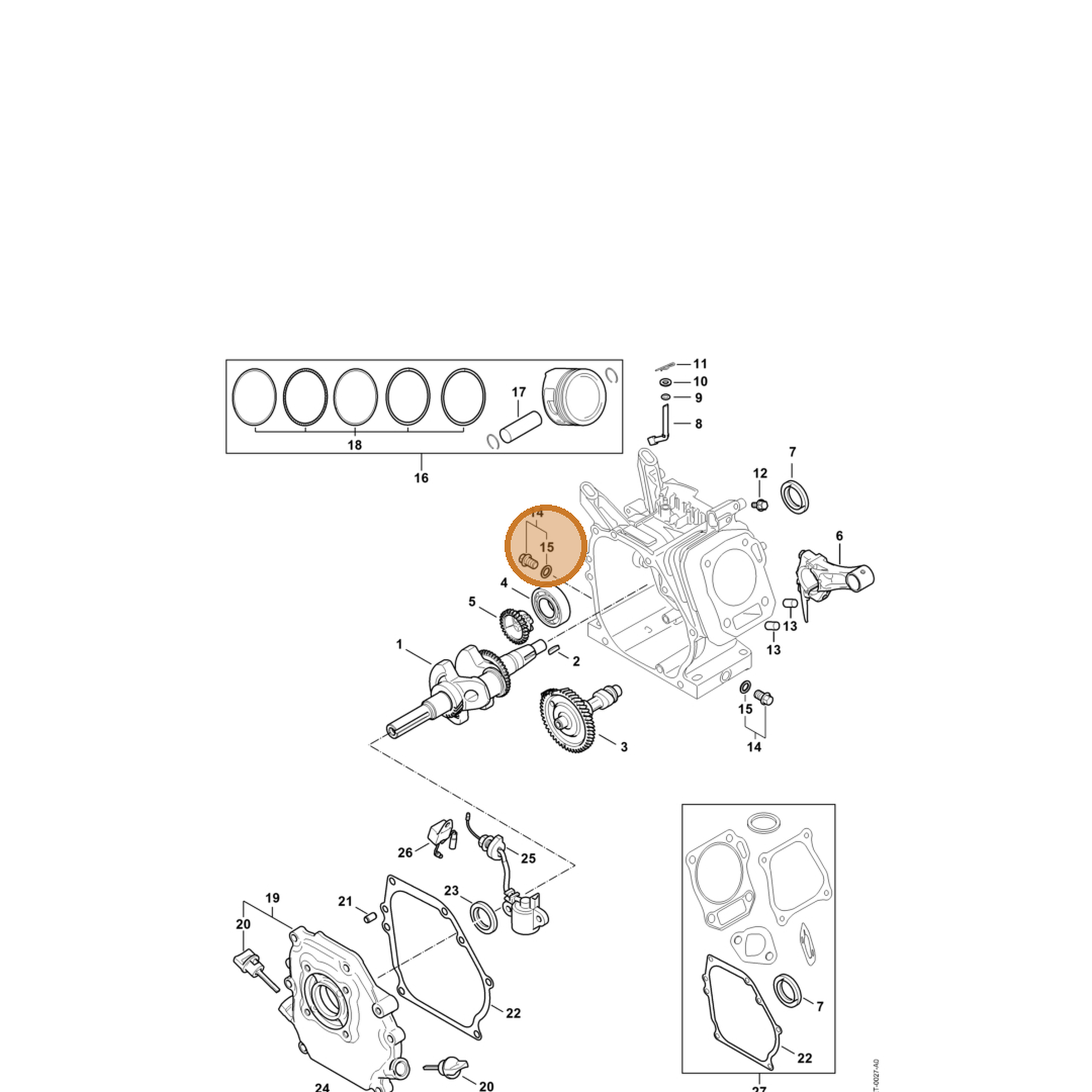 STIHL part 4790-036-0300 — IPL diagram snippet (6x zoom, amber highlight)