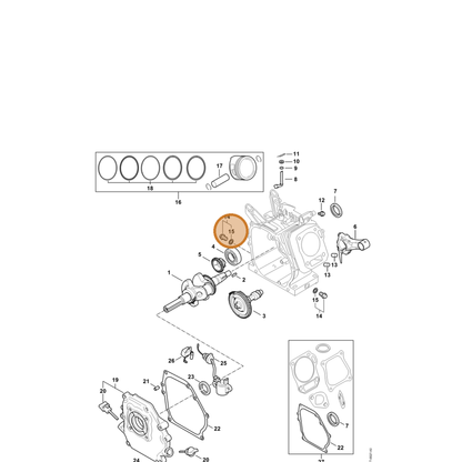 STIHL part 4790-036-0300 — IPL diagram snippet (6x zoom, amber highlight)