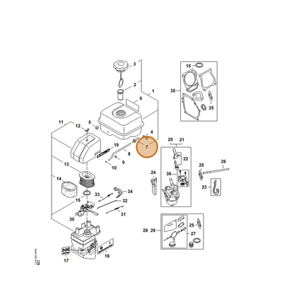 STIHL part 4790-353-2700 — IPL diagram snippet (6x zoom, amber highlight)