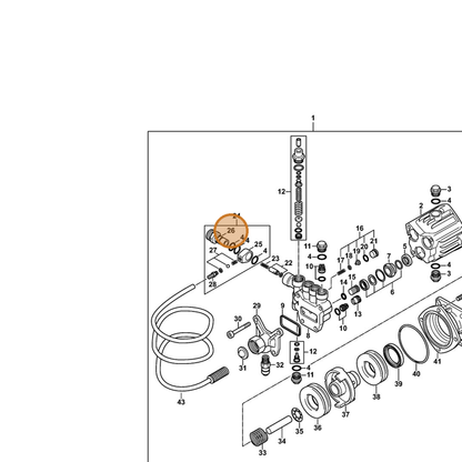 STIHL part 4790-513-0200 — IPL diagram snippet (6x zoom, amber highlight)
