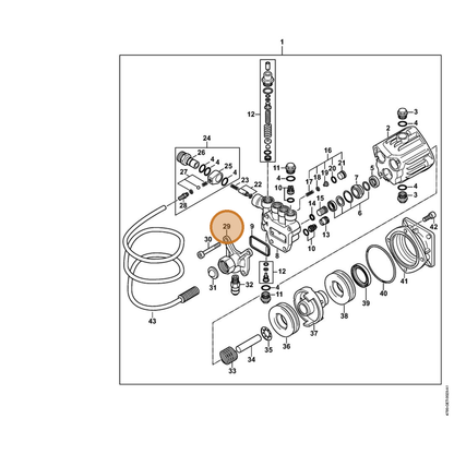 STIHL part 4790-700-1200 — IPL diagram snippet (6x zoom, amber highlight)