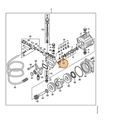 STIHL part 4790-700-2300 — IPL diagram snippet (6x zoom, amber highlight)