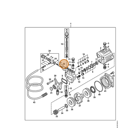 STIHL part 4790-700-6201 — IPL diagram snippet (6x zoom, amber highlight)