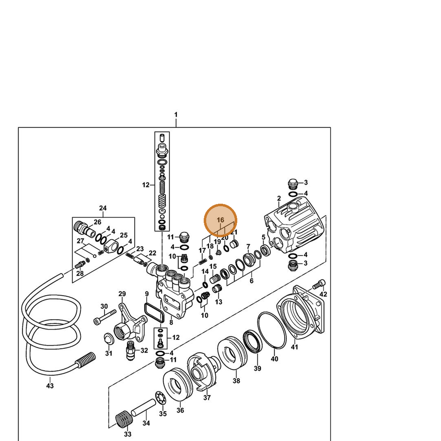 STIHL part 4790-700-6203 — IPL diagram snippet (6x zoom, amber highlight)
