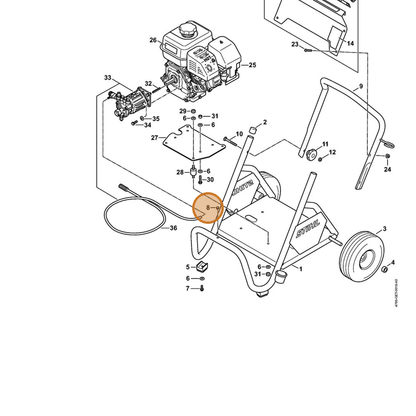 STIHL part 4790-706-7000 — IPL diagram snippet (6x zoom, amber highlight)