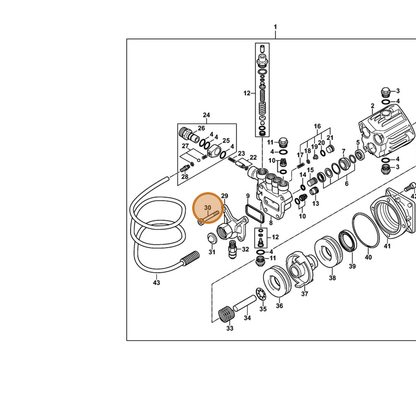 STIHL part 4790-791-6204 — IPL diagram snippet (6x zoom, amber highlight)