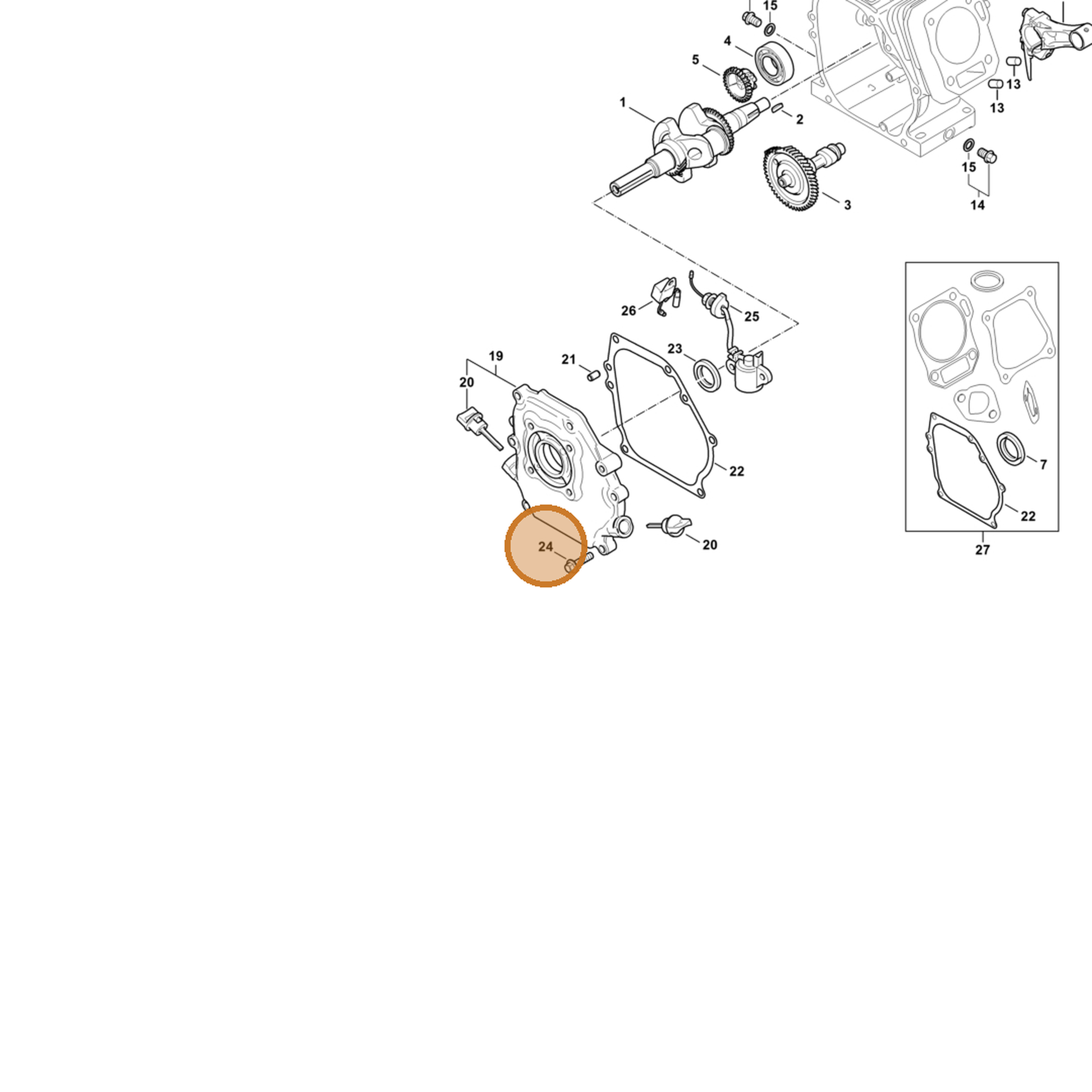 STIHL part 4790-951-9704 — IPL diagram snippet (6x zoom, amber highlight)
