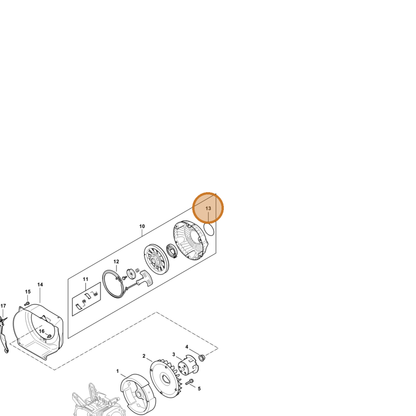 STIHL part 4790-967-1500 — IPL diagram snippet (6x zoom, amber highlight)