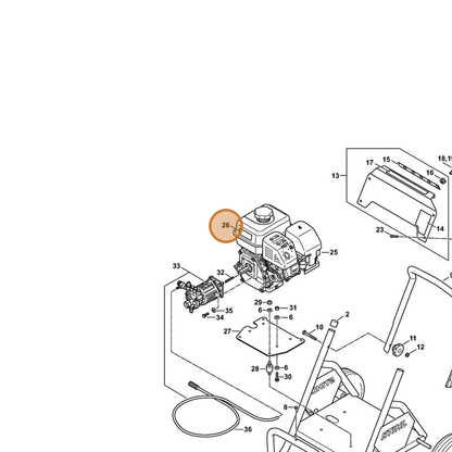 STIHL part 4790-967-4500 — IPL diagram snippet (6x zoom, amber highlight)