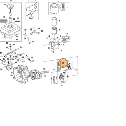 STIHL part 4791-007-1007 — IPL diagram snippet (6x zoom, amber highlight)