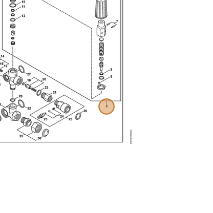 STIHL part 4791-007-1800 — IPL diagram snippet (6x zoom, amber highlight)