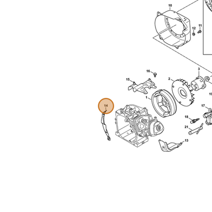 STIHL part 4791-084-2000 — IPL diagram snippet (6x zoom, amber highlight)