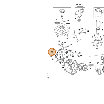 STIHL part 4791-104-2101 — IPL diagram snippet (6x zoom, amber highlight)
