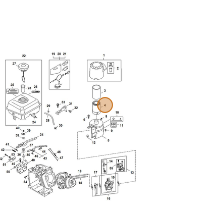 STIHL part 4791-140-4400 — IPL diagram snippet (6x zoom, amber highlight)