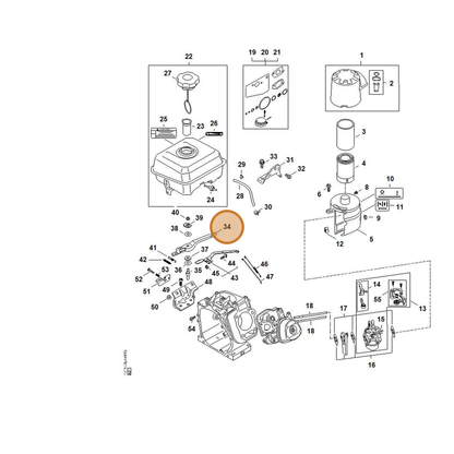 STIHL part 4791-180-1800 — IPL diagram snippet (6x zoom, amber highlight)