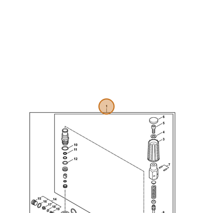 STIHL part 4791-510-0300 — IPL diagram snippet (6x zoom, amber highlight)