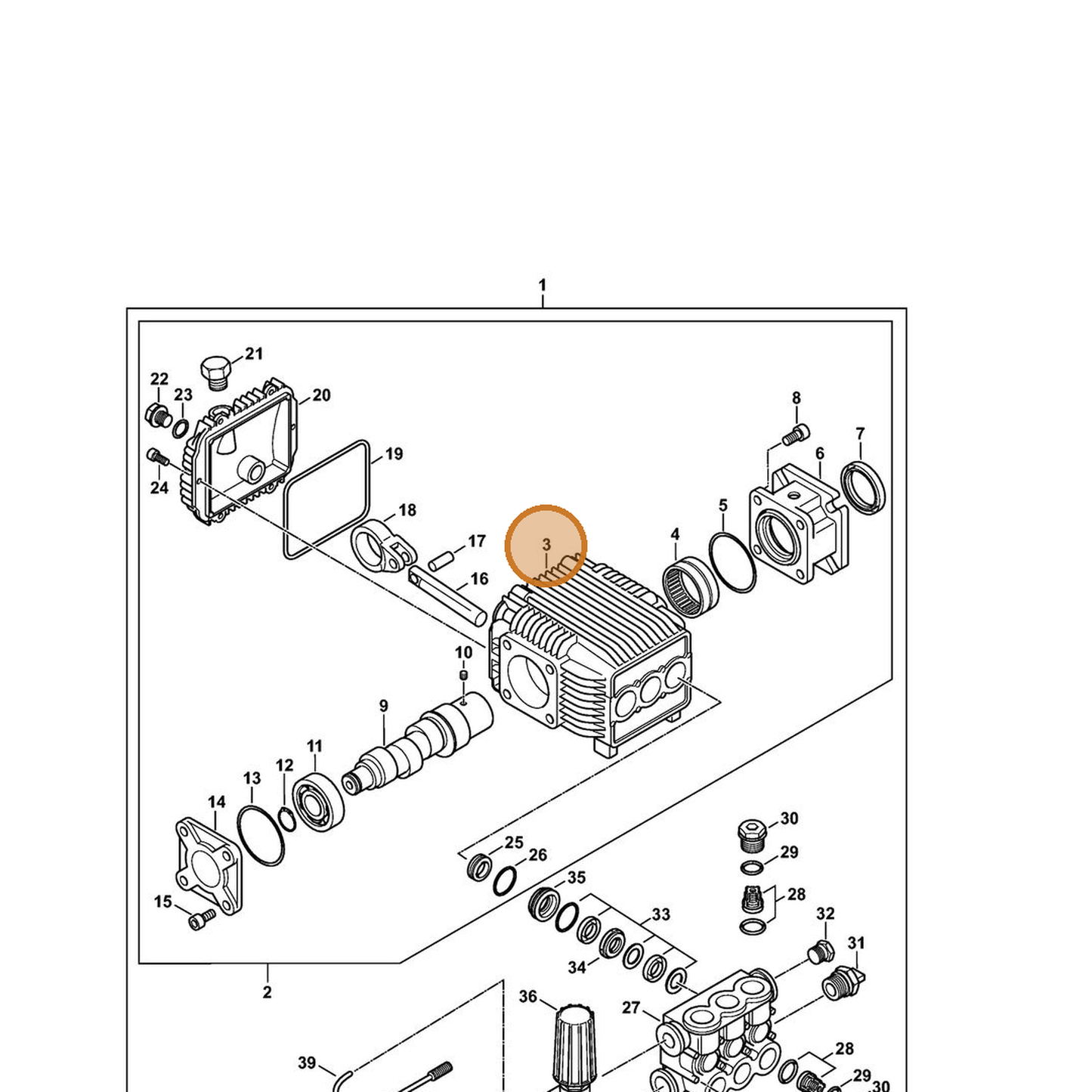 STIHL part 4791-700-4000 — IPL diagram snippet (6x zoom, amber highlight)