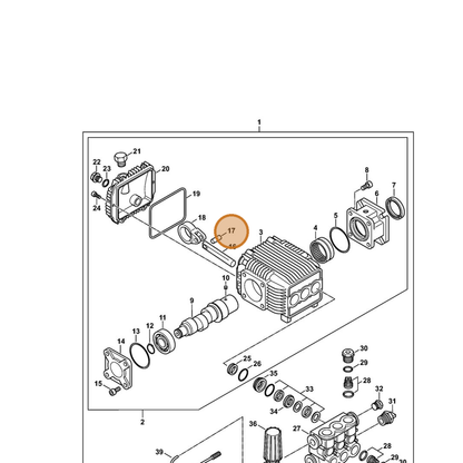 STIHL part 4791-708-5100 — IPL diagram snippet (6x zoom, amber highlight)