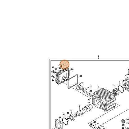 STIHL part 4791-708-5802 — IPL diagram snippet (6x zoom, amber highlight)