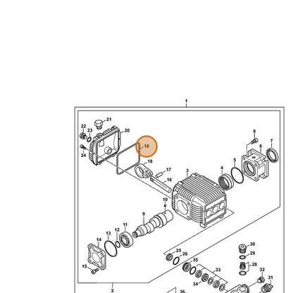 STIHL part 4791-709-2003 — IPL diagram snippet (6x zoom, amber highlight)