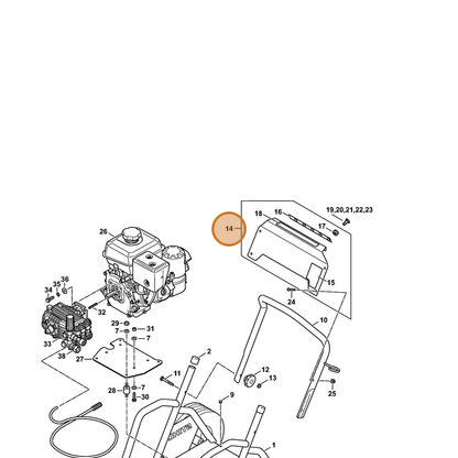 STIHL part 4791-760-4200 — IPL diagram snippet (6x zoom, amber highlight)