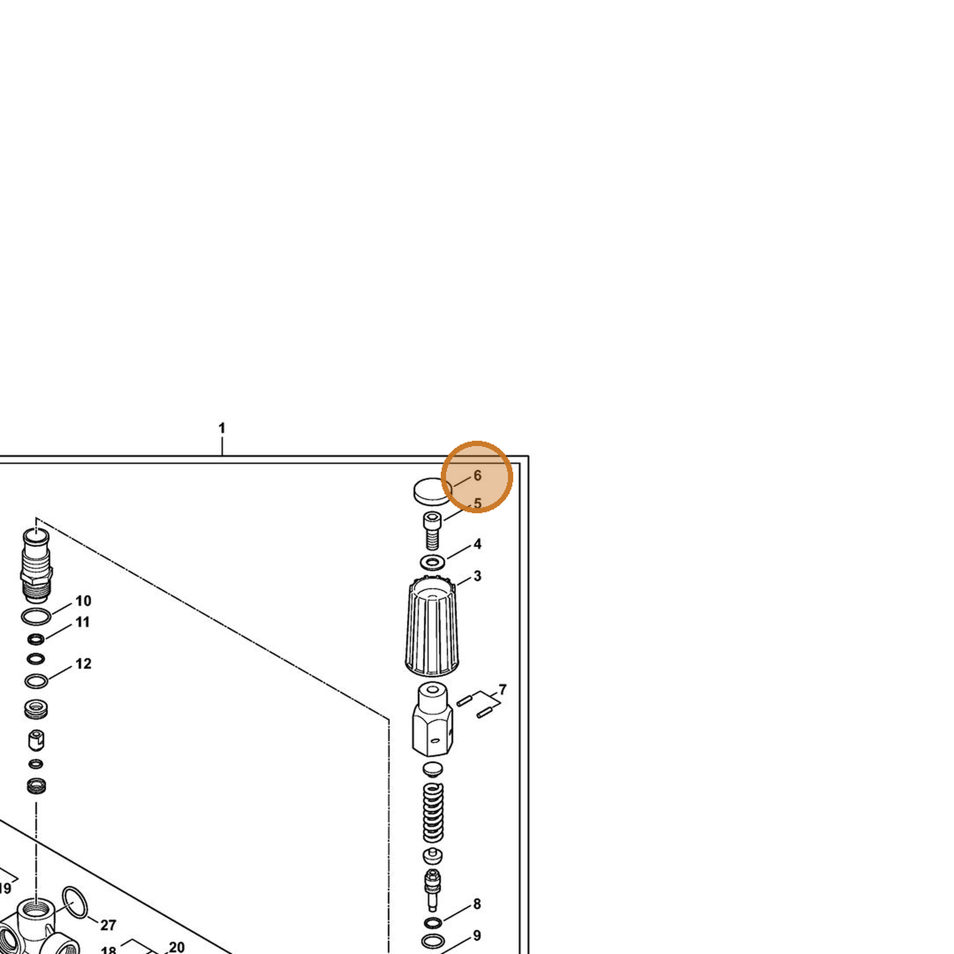 STIHL part 4791-791-9200 — IPL diagram snippet (6x zoom, amber highlight)