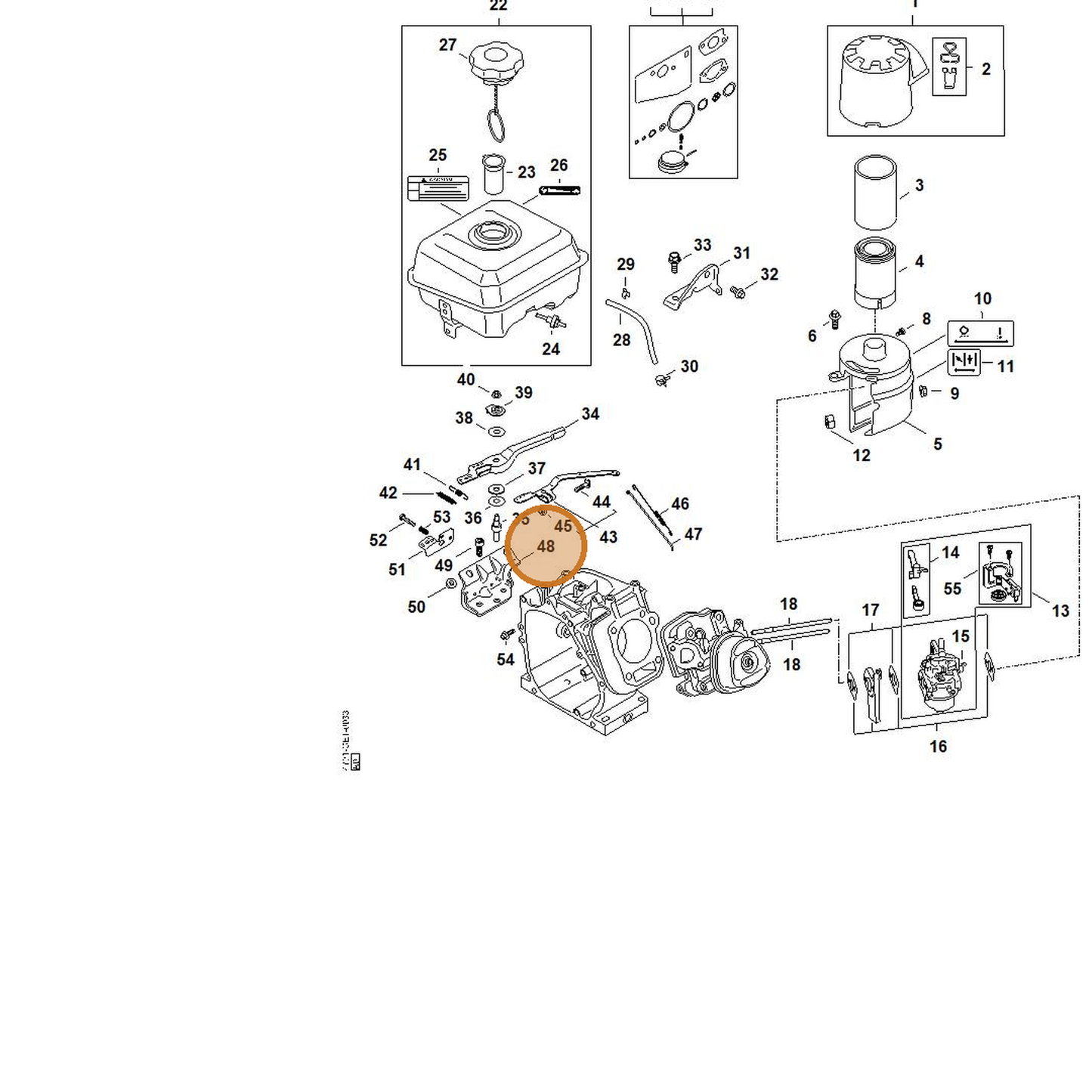 STIHL part 4791-792-5900 — IPL diagram snippet (6x zoom, amber highlight)