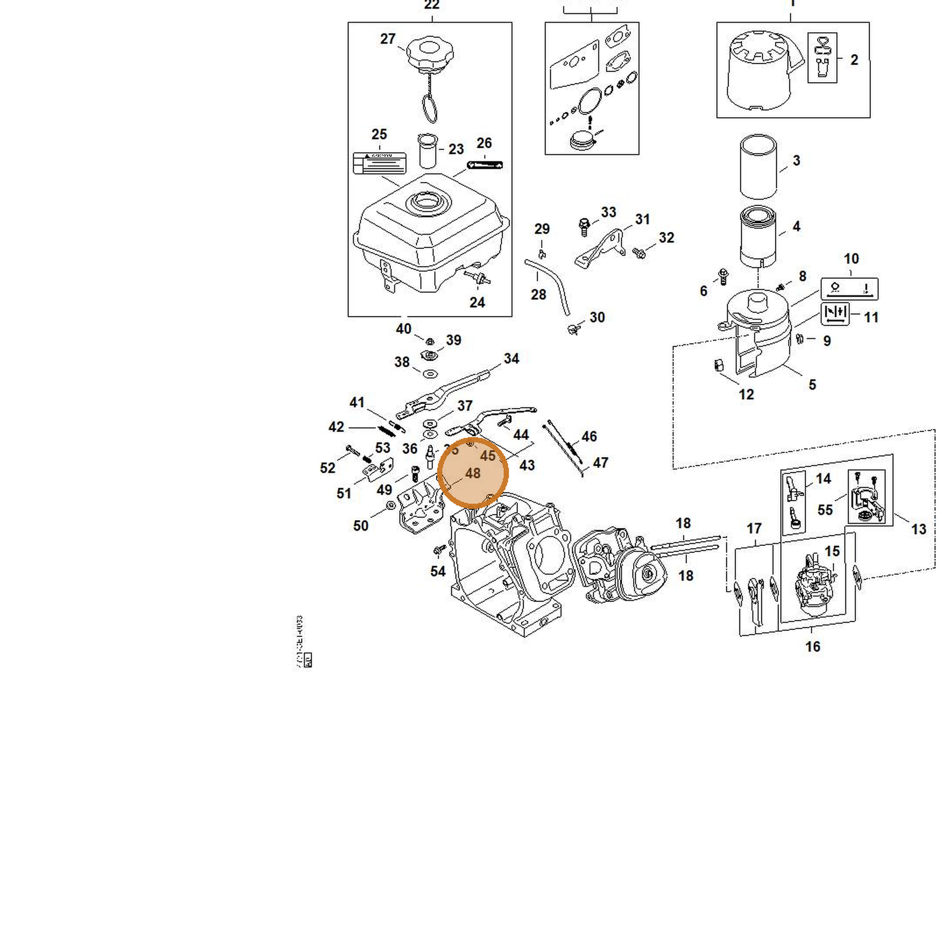 STIHL part 4791-792-5900 — IPL diagram snippet (6x zoom, amber highlight)