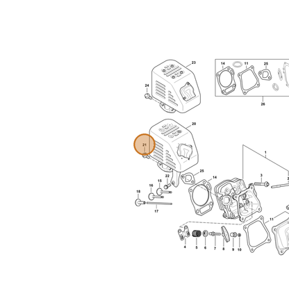 STIHL part 4791-951-9706 — IPL diagram snippet (6x zoom, amber highlight)
