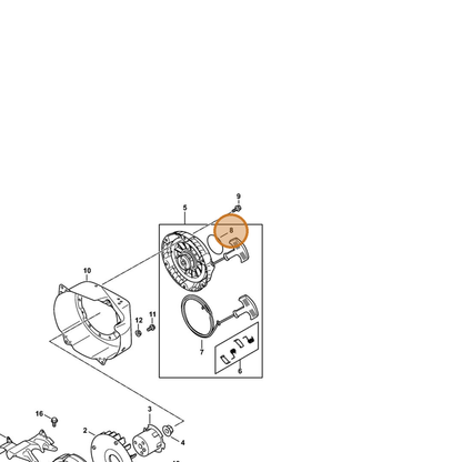 STIHL part 4791-967-1500 — IPL diagram snippet (6x zoom, amber highlight)