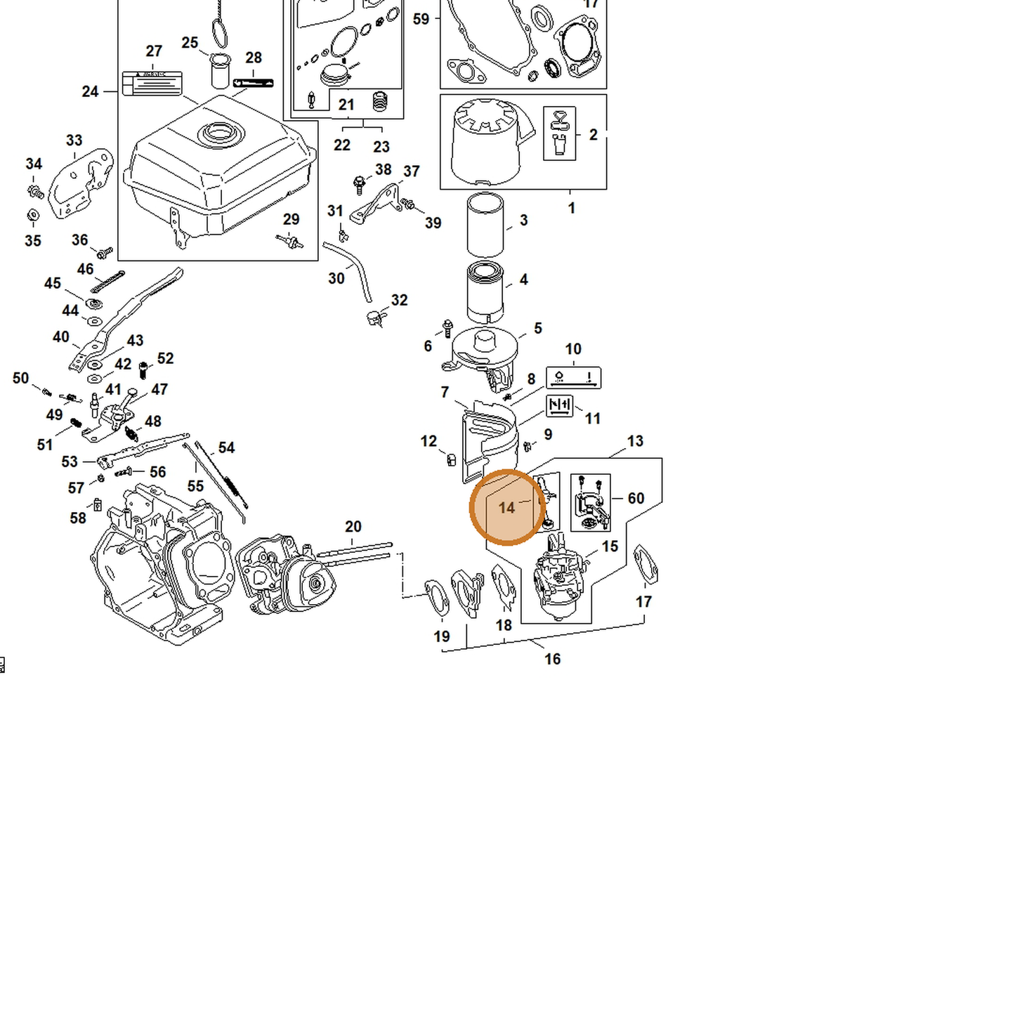 STIHL part 4792-007-1012 — IPL diagram snippet (6x zoom, amber highlight)