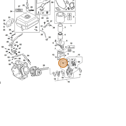 STIHL part 4792-007-1012 — IPL diagram snippet (6x zoom, amber highlight)