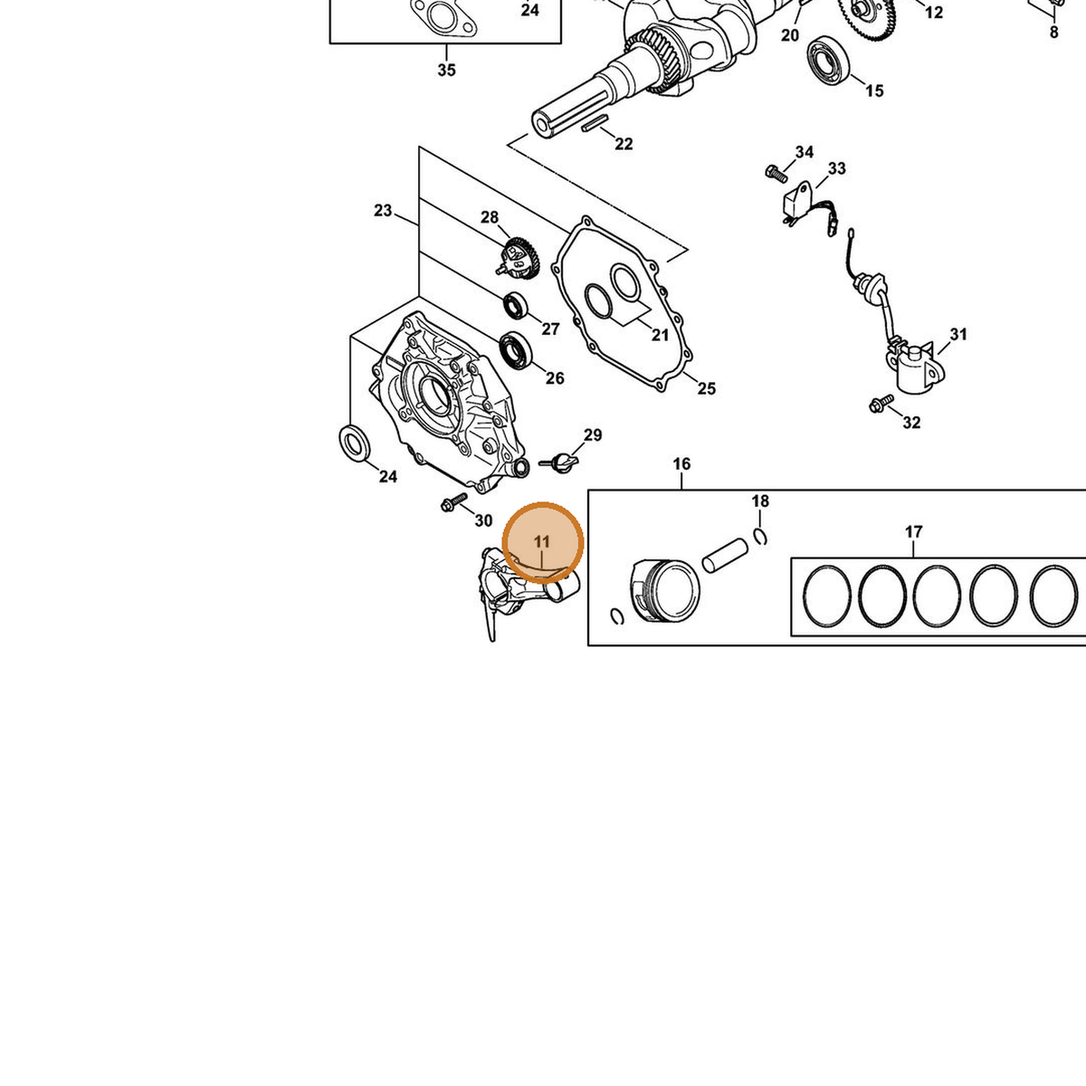 STIHL part 4792-030-1200 — IPL diagram snippet (6x zoom, amber highlight)