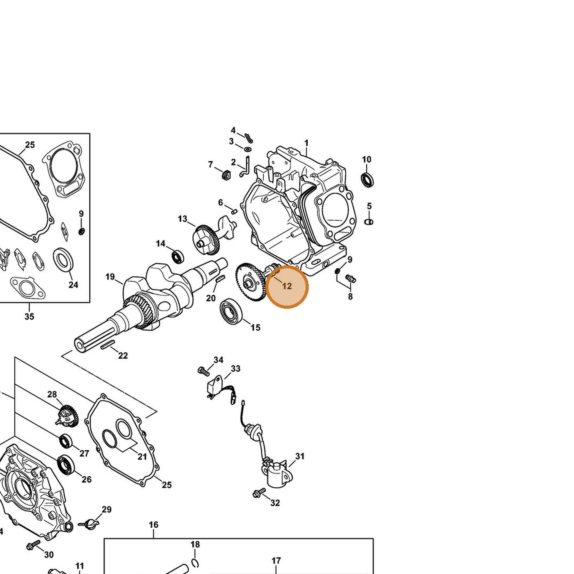 STIHL part 4792-030-1400 — IPL diagram snippet (6x zoom, amber highlight)