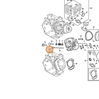 STIHL part 4792-038-2801 — IPL diagram snippet (6x zoom, amber highlight)