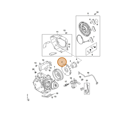 STIHL part 4792-086-0500 — IPL diagram snippet (6x zoom, amber highlight)