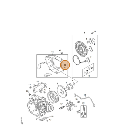 STIHL part 4792-087-8300 — IPL diagram snippet (6x zoom, amber highlight)