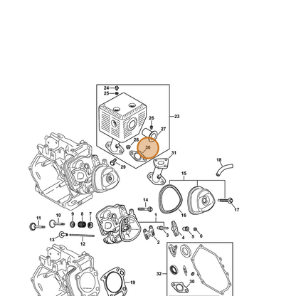 STIHL part 4792-149-0600 — IPL diagram snippet (6x zoom, amber highlight)