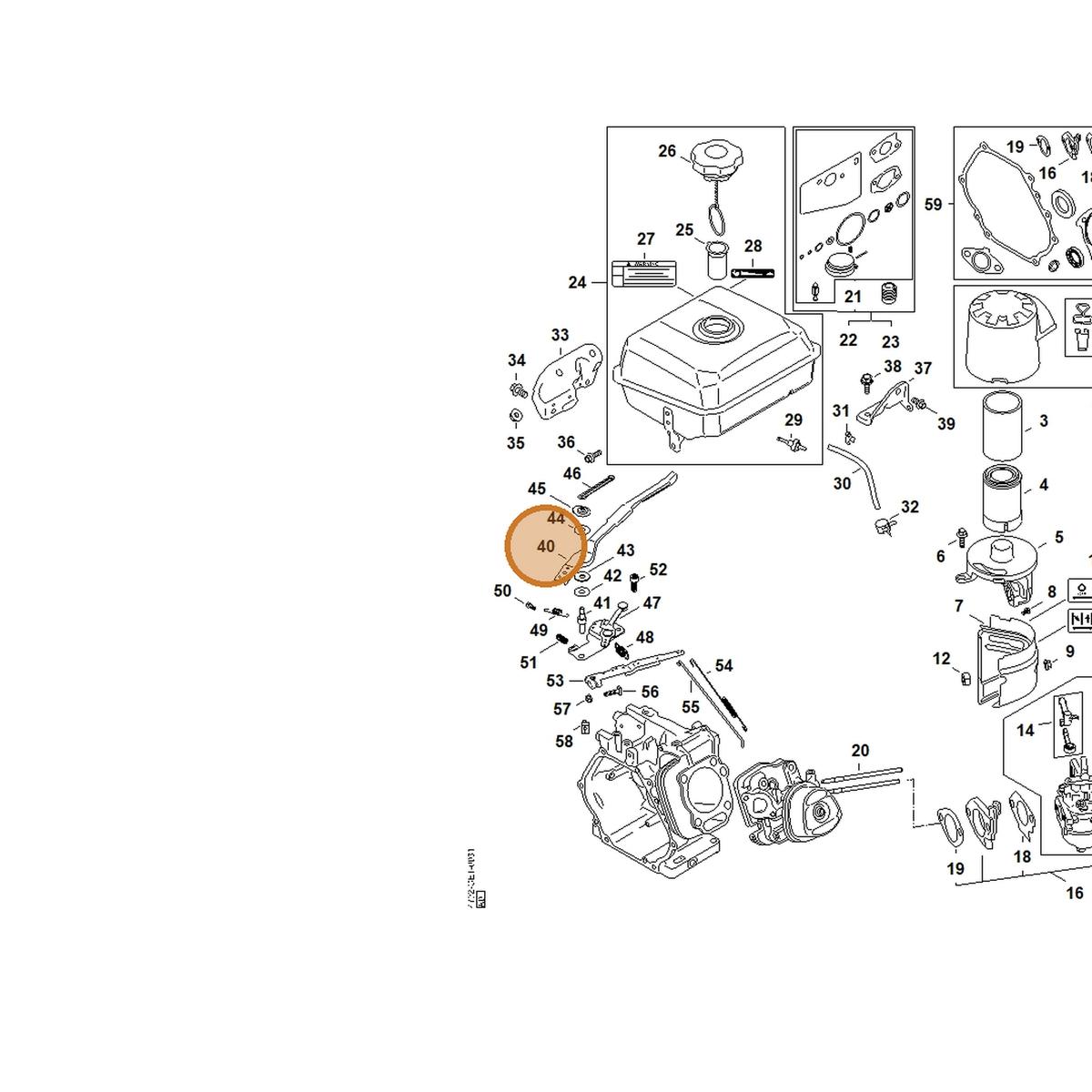 STIHL part 4792-180-1800 — IPL diagram snippet (6x zoom, amber highlight)