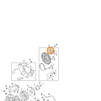 STIHL part 4792-195-3400 — IPL diagram snippet (6x zoom, amber highlight)